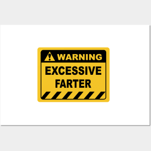 Human Warning Sign EXCESSIVE FARTER Sayings Sarcasm Humor Quotes Posters and Art